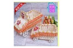 China Car Shape Paper Rope Storage Basket supplier
