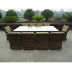 Modern Luxury Wicker Rattan Garden Dining Sets With Aluminum Frame