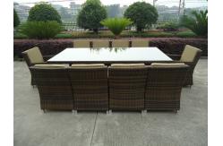 China Modern Luxury Wicker Rattan Garden Dining Sets With Aluminum Frame supplier