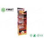 Supermarket Promotional Folable Paper Cardboard Floor Display Shelf With Custom Logo for sale