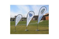 China Single Side Screen Printed Custom Beach Flags 100% Polyester supplier