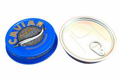 China 3.5oz 7oz Ring Pull Caviar Packaging Container , Aluminum Caviar Tin Box supplier
