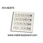 Ruggedized 16 Keys Stainless Steel Keypad Numeric with Top panel mounting for sale