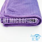 Purple piped weft knitted check 80% polyester and 20% polyamide kitchen cleaning towel for sale