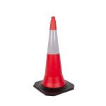 PE Plastic Road Cone For Highway Traffic Safety In Eye-Catching Orange for sale
