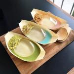 100%Natrual Eco Sushi Boat Disposable Wooden Boat for Food Sushi Trays Fast Food for sale