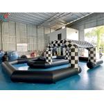 Black And White Factory Inflatable Large Track Racing Inflatable Obstacle Course for sale