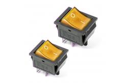 China 16a On Off Double Pole 4 Pin Rocker Switch With 12v Light supplier