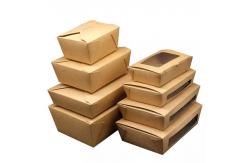 China Window Kraft Paper Fruit Salad Fast Food Takeaway Lunch Box Recyclable Transparent supplier
