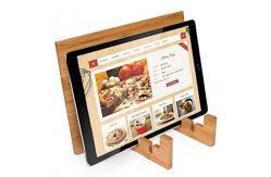 China high quality bamboo ipad holder book holder with acrylic for wholesale supplier
