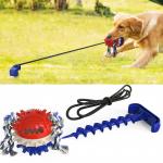 Indestructible Natural TPR Dog Molar Chew Toy Toothbrush Drawstring Ball Multifunctional for sale