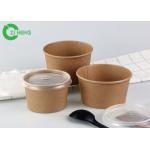 16oz Disposable Take Away Flexo Printing Waterproof Kraft Paper Soup Bowls for sale