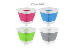 China 5L Space Saving Silicone Houseware Silicone Collapsible Bucket supplier