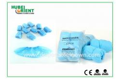 China Single Use Waterproof Nonwoven Shoe Covers With Non Slip Stripes supplier