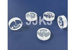 China Scratch Resistant Synthetic Sapphire Window Optic Sapphire Button With Grooves supplier