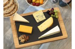 China High End Professional Bamboo Cheese Board Set With Slate And Knife Sets supplier