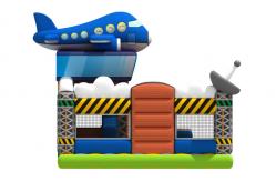 China Spaceship Themed Inflatable Jump House / Airplane Bouncer With Slide For Children supplier