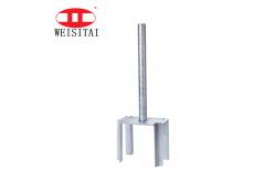 China 20# Steel Fork Base Jack Scaffolding Four Prong Plug Galvanized supplier