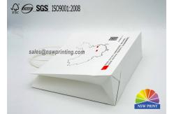 China Eco - Friendly 4C Printiing 150g White Kraft Papar Bags With Twisted Paper Handle supplier
