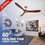 DC Motor Power Saving 3 Blade Ceiling Fan No Light 5 Speed Choice for sale