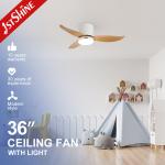Low Ceiling Room Small LED Ceiling Fan With Plastic Blades And Remote Control for sale
