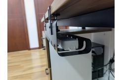 China Under Desk Cable Management Tray Adjustable Clamp Mount Wire Mesh Shelf Rack 430x100x100mm supplier