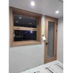 Art Decorative Folding Window Creating Rainbow Light Effects Through Faceted Glass Design for sale
