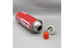 China Prime Quality Portable Straight Butane Gas Cartridge with Valve and Red Cap supplier