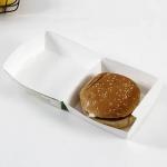 Paperboard Burger Box Biodegradable Disposable Food Grade Packaging with VANISHING Printing Handling