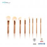 Customized OEM Travel Makeup Brush Set Foundation Powder Plastic Handle 8PCS for sale