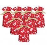 5.8×9.5 Christmas Drawstring PE Candy Wrap Bag for sale
