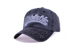 China Brown Boys Jean Baseball Hat , Comfortable Denim Polo Hat Custom Logo Printed supplier