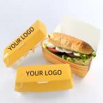 Customized Size Fast Food Packaging Burger Box Lunch Takeout Food Boxes for sale