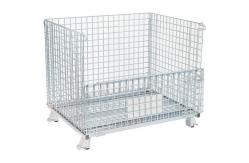 China Durable Wire Mesh Container Foldable Portable Mesh Pallet Cages supplier