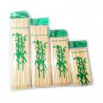 Custom Logo Wholesale Flat Knotted Bamboo Skewer Stick 35cm 40cm for sale
