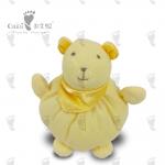 Soft Fat Custom Stuffed Animals 20 X 17cm Egg Yellow Stuffed Bear for sale
