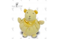 China Soft Fat Custom Stuffed Animals 20 X 17cm Egg Yellow Stuffed Bear supplier