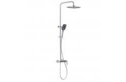 China Chrome Triple Function Bathroom Shower System With Adjustable Hand Sprayer supplier