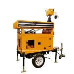 Mobile Solar Security Camera Trailer Portable Solar CCTV Trailer For Construction Site Monitoring for sale