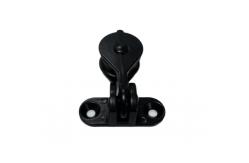 China Rotation Backplate Blinds Pulley Zinc Diecast Black Wall Mount Curtain Pulley supplier