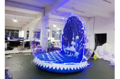 China Water Proof Christmas Blow Up Snow Globe Transparent Display LED Lights supplier