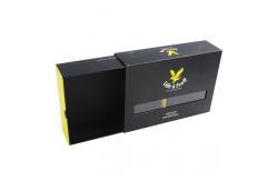 China PVC PET Underwear Window Box Packaging Printing Matt Black Cardboard Drawer Sliding Style supplier