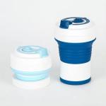 25*5cm Eco Friendly Collapsible Coffee Cup Silicone Travel Mug OEM for sale