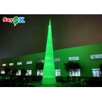 7m 23ft White Led Inflatable Traffic Cone With Colors Changing Lights for sale