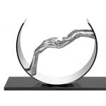 150cm Height Stainless Steel Love Sculpture With Granite Base for sale
