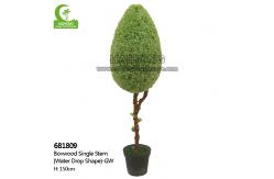 China Water Drop Shape 5ft Artificial Topiary Tree , Faux Topiary Balls In Pots supplier