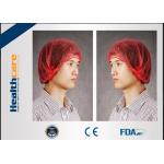 Blue Disposable Head Cap Non-woven Double Or Single Elastic Mob Cap With Certificates for sale