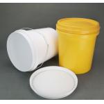 20L Snap On Lid Stackable Plastic Bucket 15.5 Height 11.5 Diameter Customizable White Design for sale