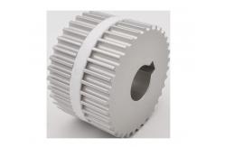 China Silver Customisable Synchronous Aluminium Pulley Wheel Custom Machined Parts supplier