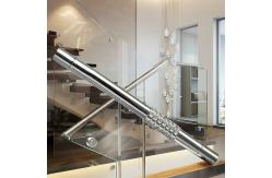 China Stylish Stainless Steel Handrails with Crystal Accents for Glass Railing Systems supplier